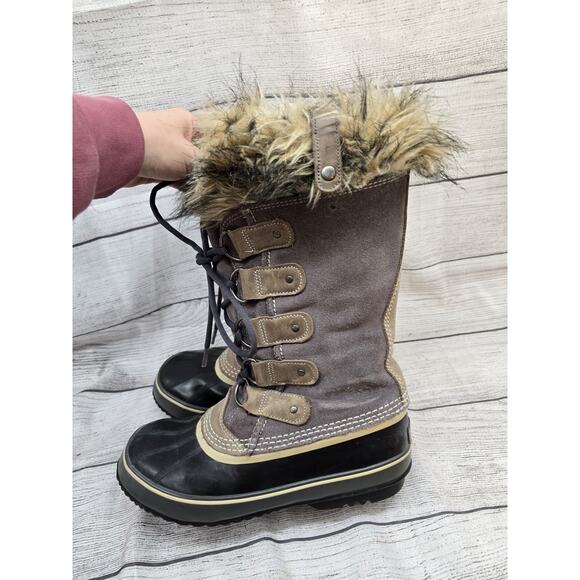 Sorel Joan of Arctic Snow Brown Waterproof Leather Women's Boots NL1540 Size 9 - Picture 5 of 15
